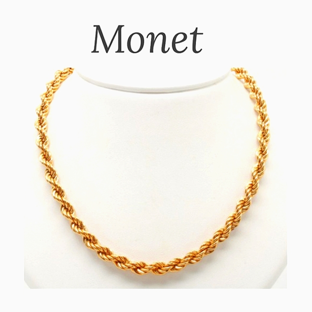 Monet Gold-plated Twist Rope Necklace
